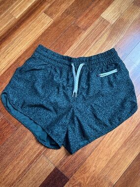 Vuori Black & Green Women's Running Shorts